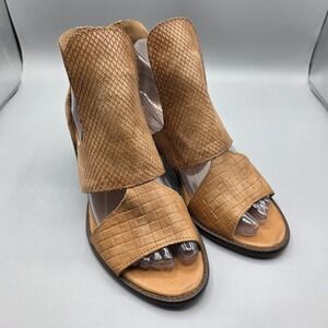 Sundance VeraCruz Sandals Womens 37 Brown Leather Gladiator D'orsay Heels